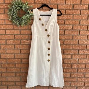 Elegant White Midi Dress